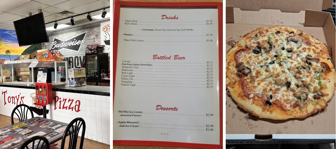 Tony's Pizza & Subs Menu